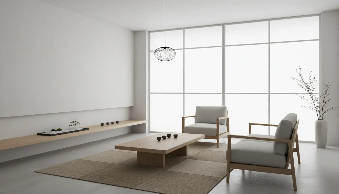 Minimalist style room design created with DecorAI AI Interior Design App