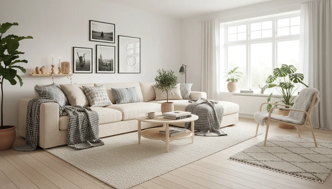 Scandinavian style room design created with DecorAI AI Interior Design App