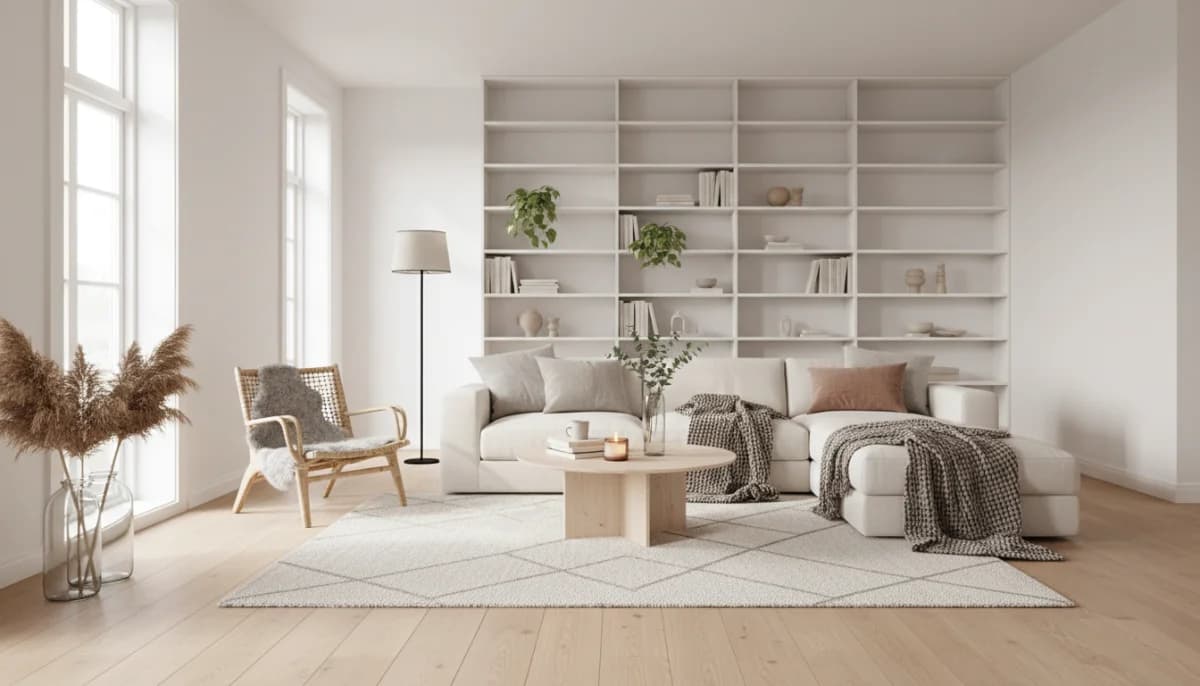 Scandinavian AI interior design style - AI room decorator example